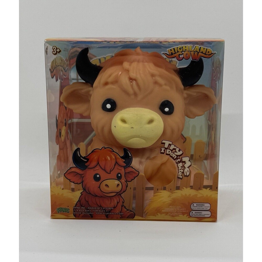 Highland Cow Squishy Toy Animal Stress Relief Sensory Viral Squishy Toy PPNC NEW